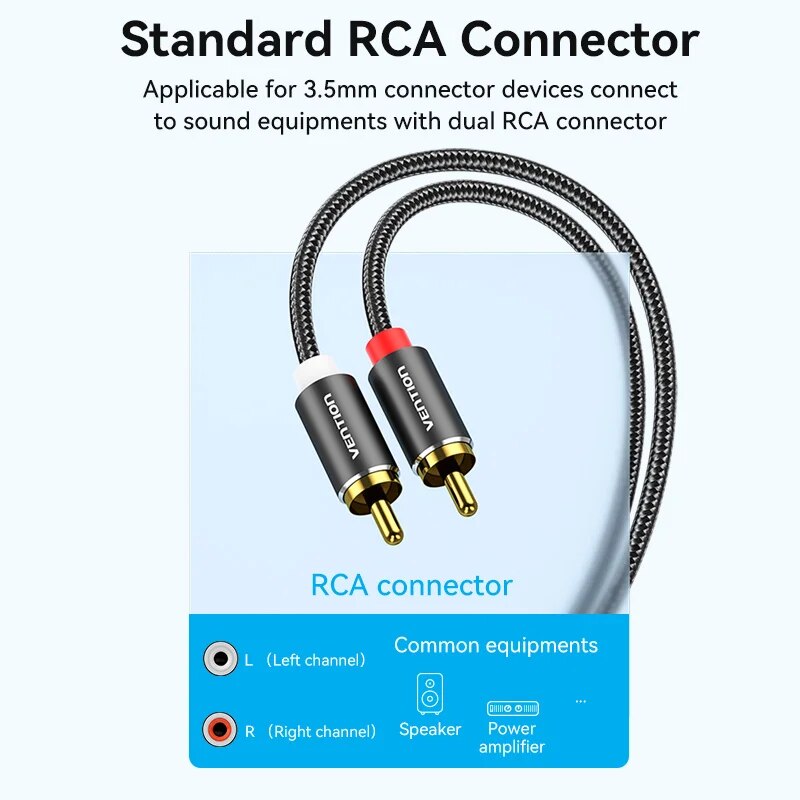 Vention RCA Cable 3.5mm to 2RC - огляд і ціна Home Cinema Tv